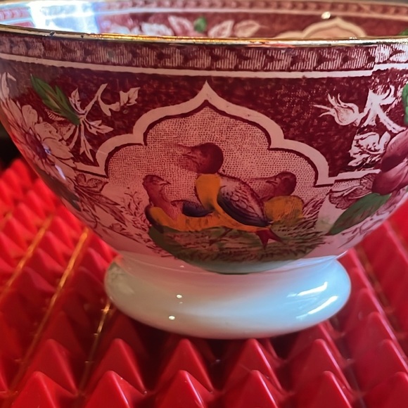 VERY PRETTY LITTLE ANTIQUE ‘PHEASANT’ BOWL - Picture 3 of 11